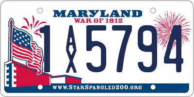MD license plate 1AX5794