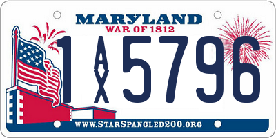 MD license plate 1AX5796