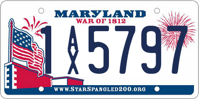 MD license plate 1AX5797