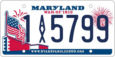 MD license plate 1AX5799