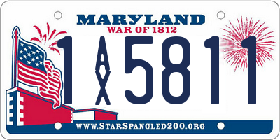 MD license plate 1AX5811