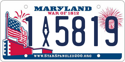 MD license plate 1AX5819