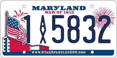 MD license plate 1AX5832
