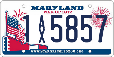 MD license plate 1AX5857
