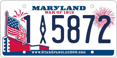 MD license plate 1AX5872