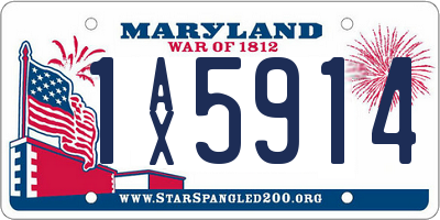MD license plate 1AX5914