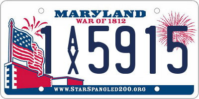 MD license plate 1AX5915