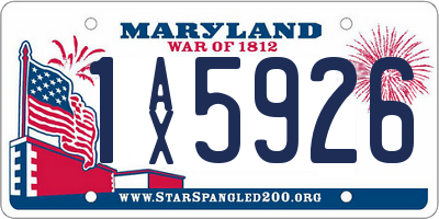 MD license plate 1AX5926