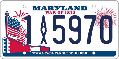 MD license plate 1AX5970