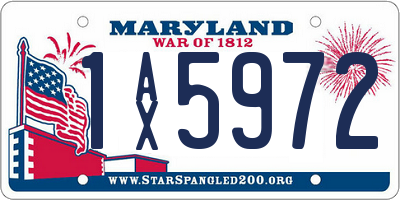 MD license plate 1AX5972