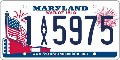 MD license plate 1AX5975
