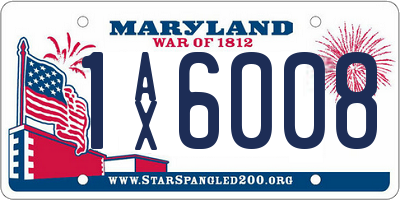 MD license plate 1AX6008