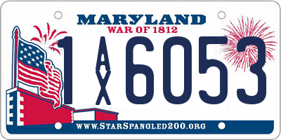 MD license plate 1AX6053