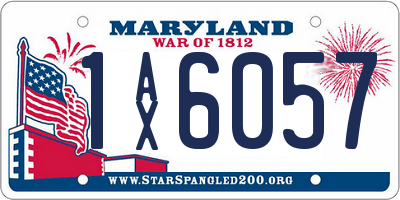 MD license plate 1AX6057
