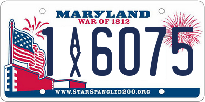 MD license plate 1AX6075