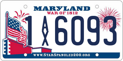 MD license plate 1AX6093