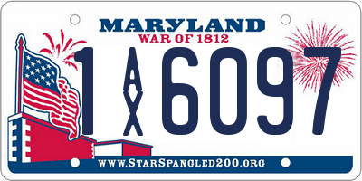 MD license plate 1AX6097