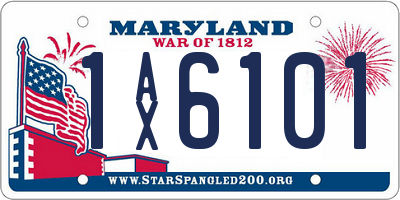 MD license plate 1AX6101