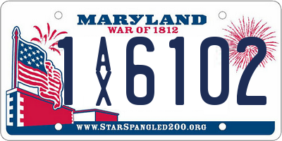 MD license plate 1AX6102