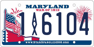 MD license plate 1AX6104
