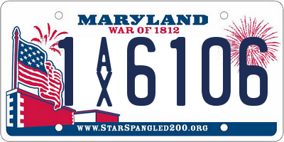 MD license plate 1AX6106