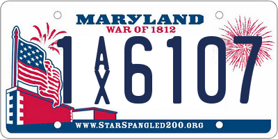 MD license plate 1AX6107
