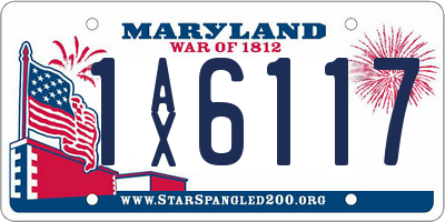 MD license plate 1AX6117