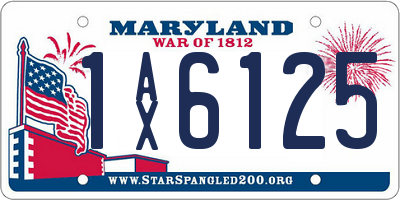 MD license plate 1AX6125