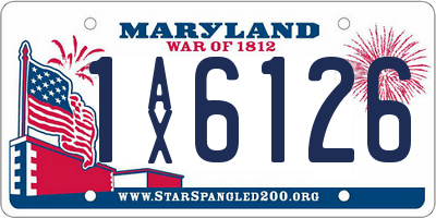 MD license plate 1AX6126