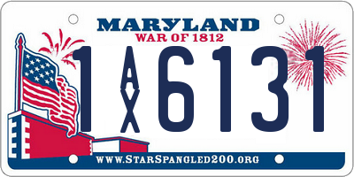 MD license plate 1AX6131
