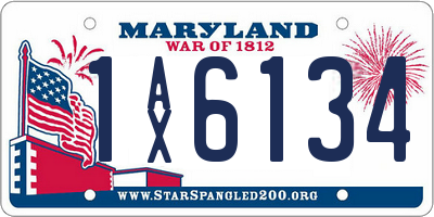 MD license plate 1AX6134