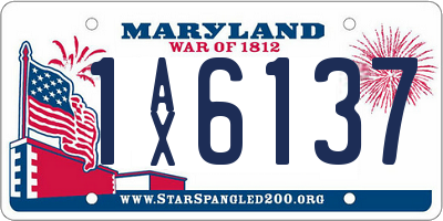 MD license plate 1AX6137