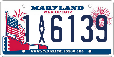 MD license plate 1AX6139