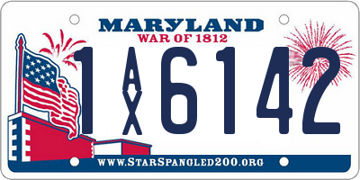MD license plate 1AX6142
