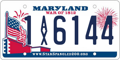 MD license plate 1AX6144