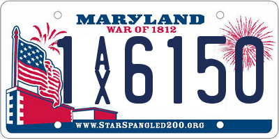 MD license plate 1AX6150