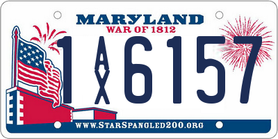 MD license plate 1AX6157