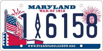 MD license plate 1AX6158