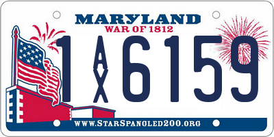 MD license plate 1AX6159