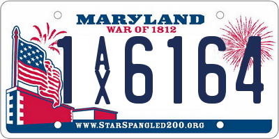 MD license plate 1AX6164