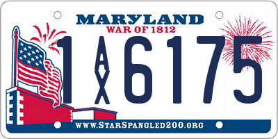 MD license plate 1AX6175