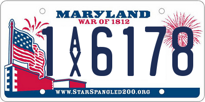 MD license plate 1AX6178