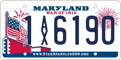 MD license plate 1AX6190