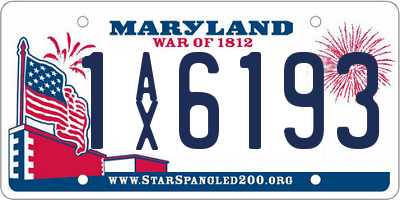 MD license plate 1AX6193