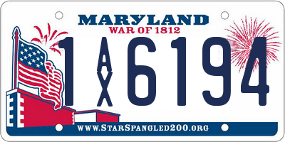 MD license plate 1AX6194