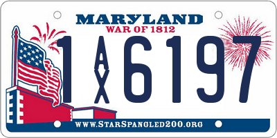 MD license plate 1AX6197