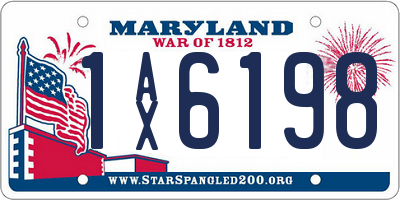 MD license plate 1AX6198