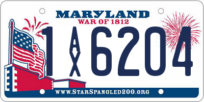 MD license plate 1AX6204