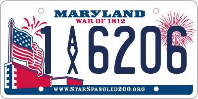 MD license plate 1AX6206