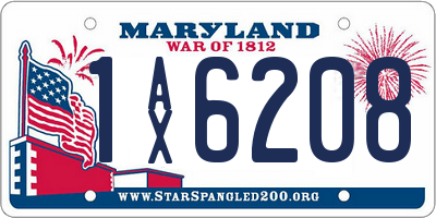 MD license plate 1AX6208